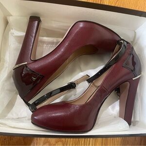 Furla Maroon and Black Heels